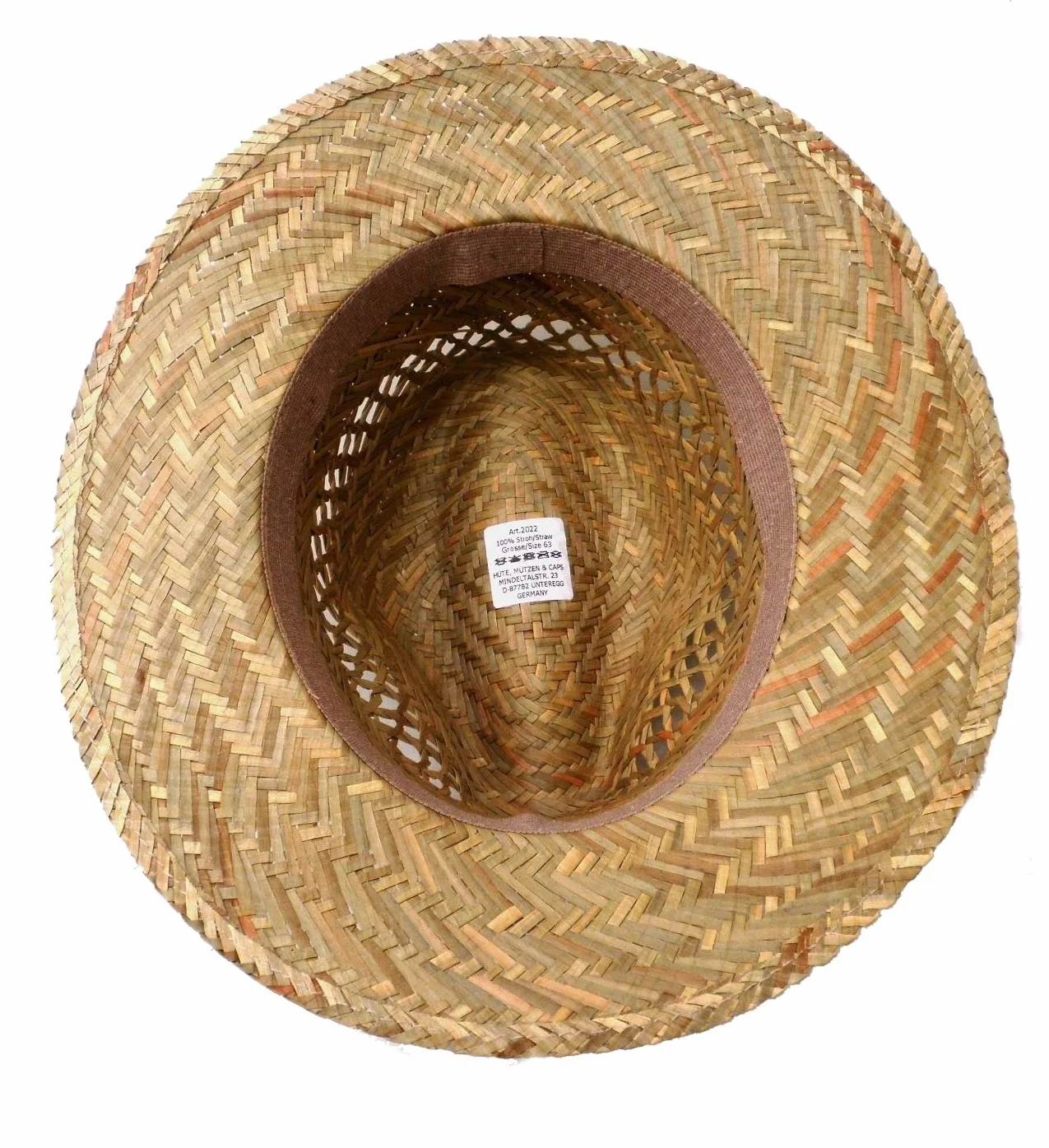 Faustmann Strohhut Herrenhut/Damenhut Größe.55-63 XXL gerade Krempe