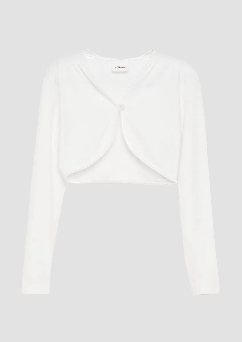 s.Oliver Festlicher Bolero mit Blumenknopf