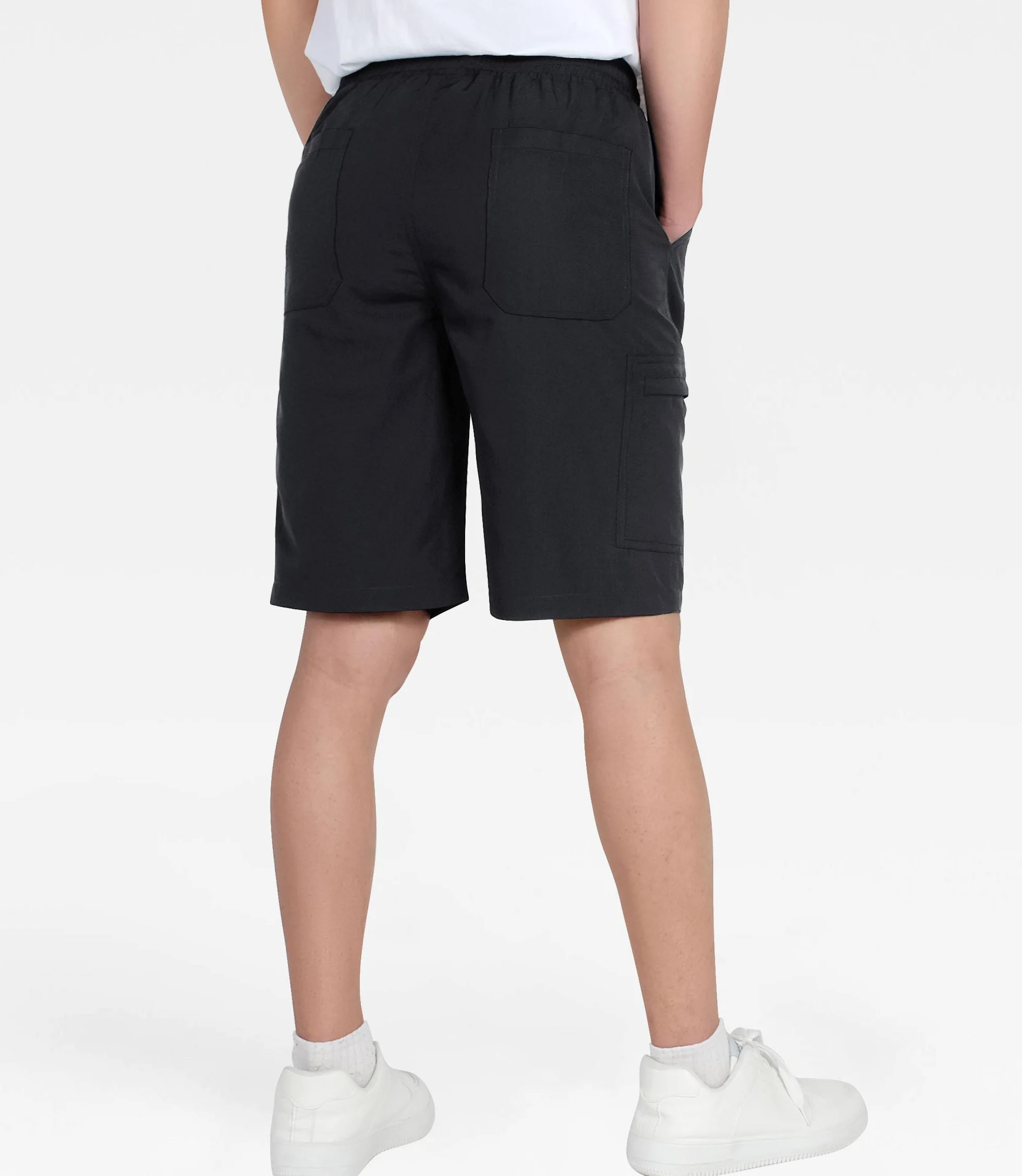 Jungen Cargo Shorts Leicht Kinder Kurze Hosen Sommer Freizeithose Bermuda Elastische Taille mit Taschen