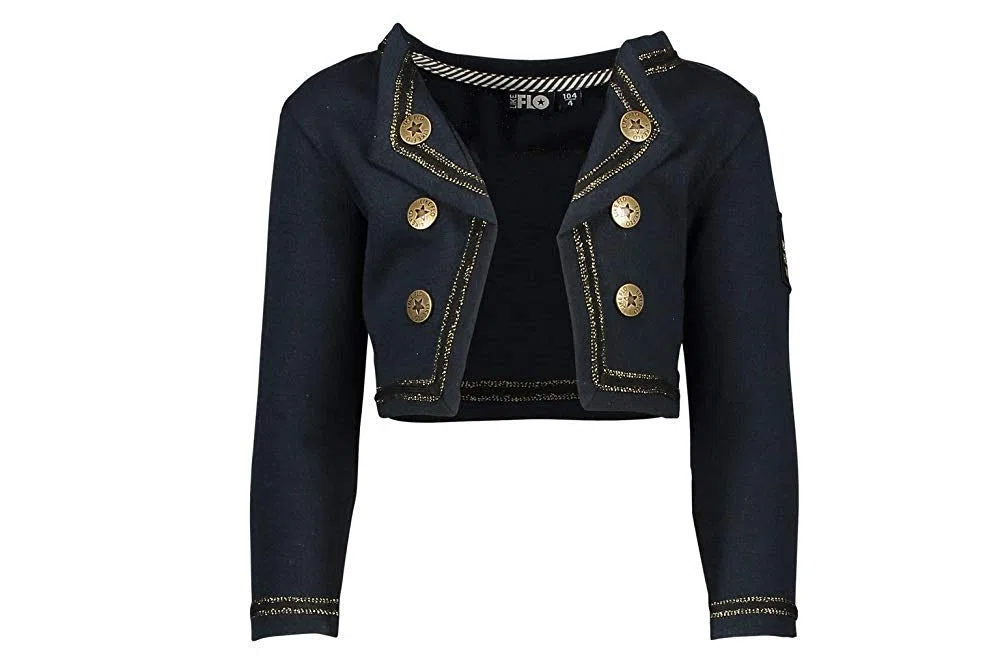 Mädchen Girls Jacke Kurzjacke Blazer Dark Petrol 5301