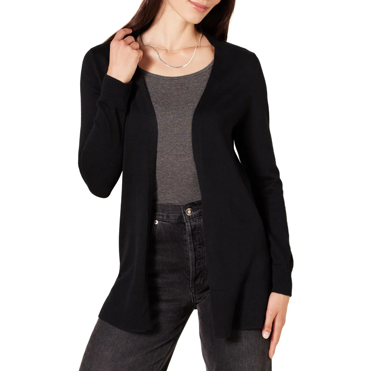 Amazon Essentials Damen Leichte Strickjacke ohne Knöpfe (in Übergröße erhältlich)