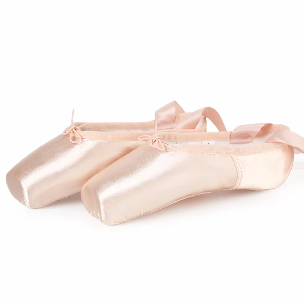 Spitzenschuhe Rosa Ballettschuhe Professionell Tanzschuhe mit Spitzenschoner und genähtes Band für Damen/Mädchen (Bitte wählen Sie eine Nummer größer)