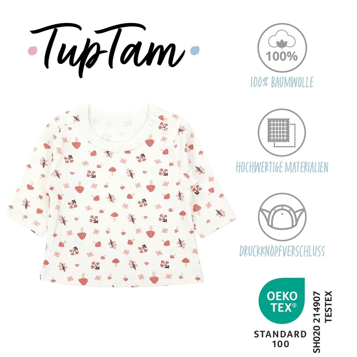 TupTam Baby Mädchen Langarmshirt 5er Set