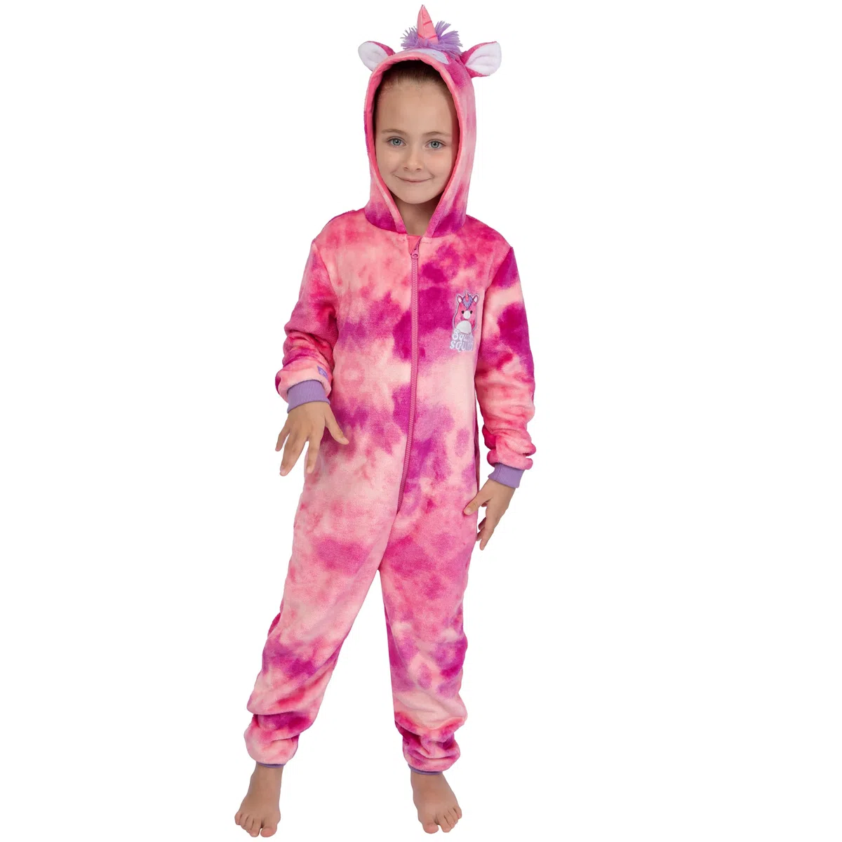 Squishmallows Einhorn Schlafanzug Mädchen | Schlafoverall Mädchen | Onesie Kinder Kuschelig | Jumpsuit Kinder