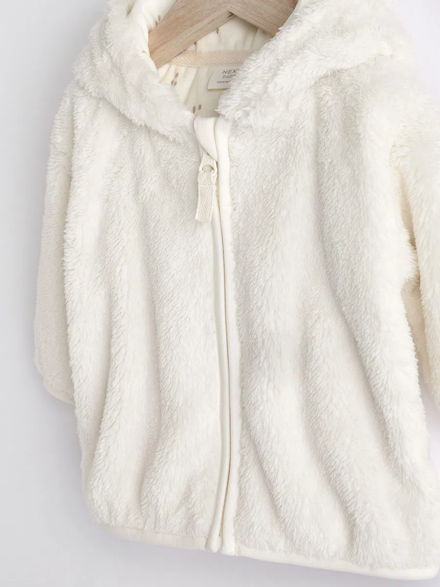 NEXT Baby Mädchen Baby-Fleecejacke mit Kapuze
