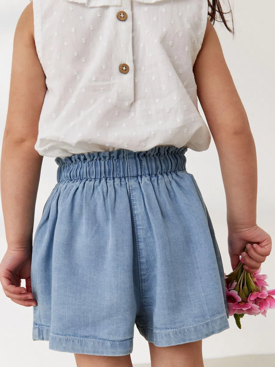 NEXT Mädchen Standard Shorts mit Knöpfen 62-122