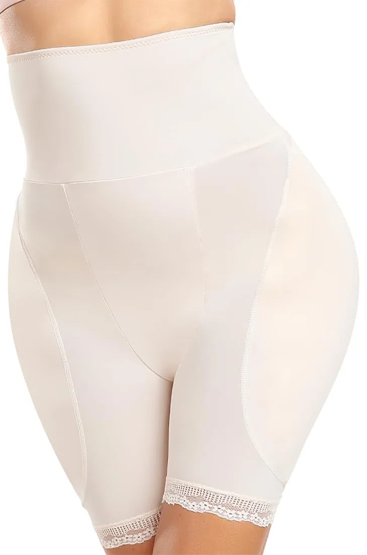 Damen Miederpants Gepolstert Po Push Up Butt Lifter Miederhose Kontrolle Shapewear Figurformender