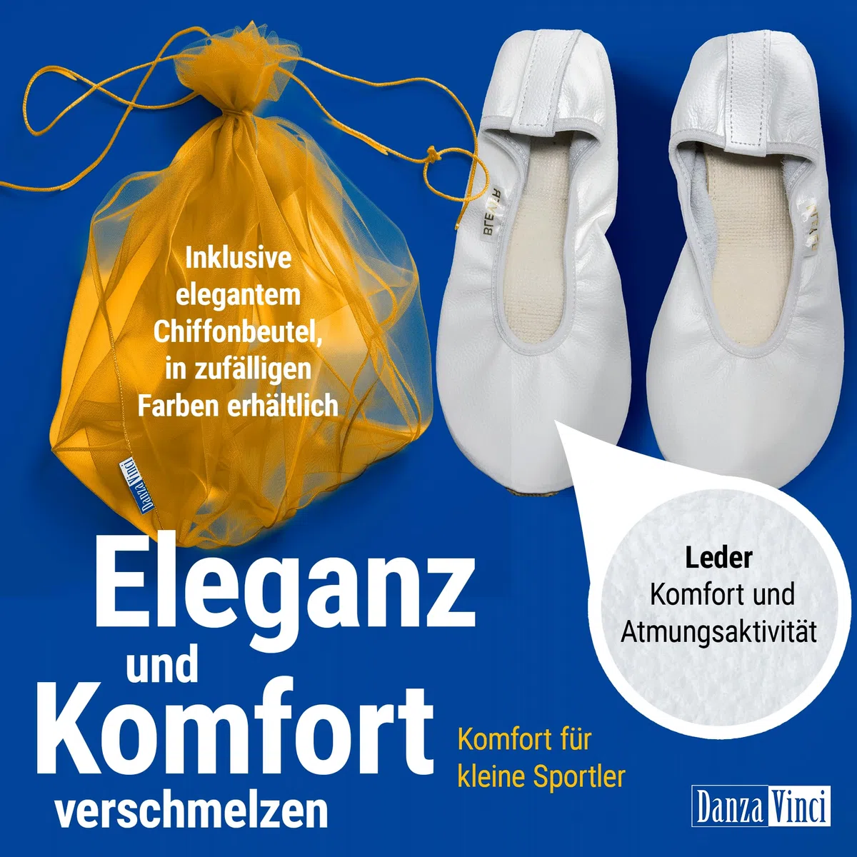 Bundle Bleyer Turnschläppchen 060 mit Chiffonbeutel, Schläppchen