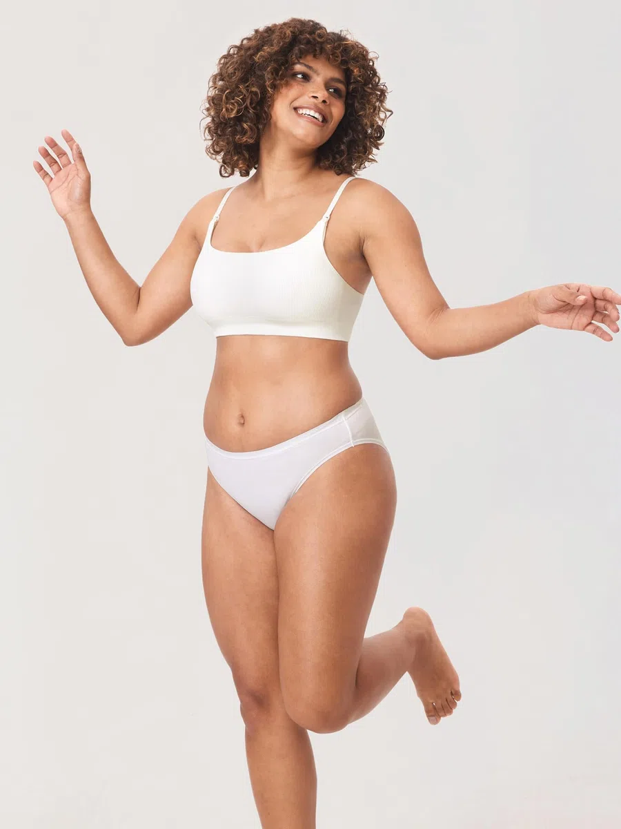 MOMANDA Damen Still BH ohne Bügel Soft Gepolstert Gerippt Schwangerschafts BHS Schlaf Bequemer