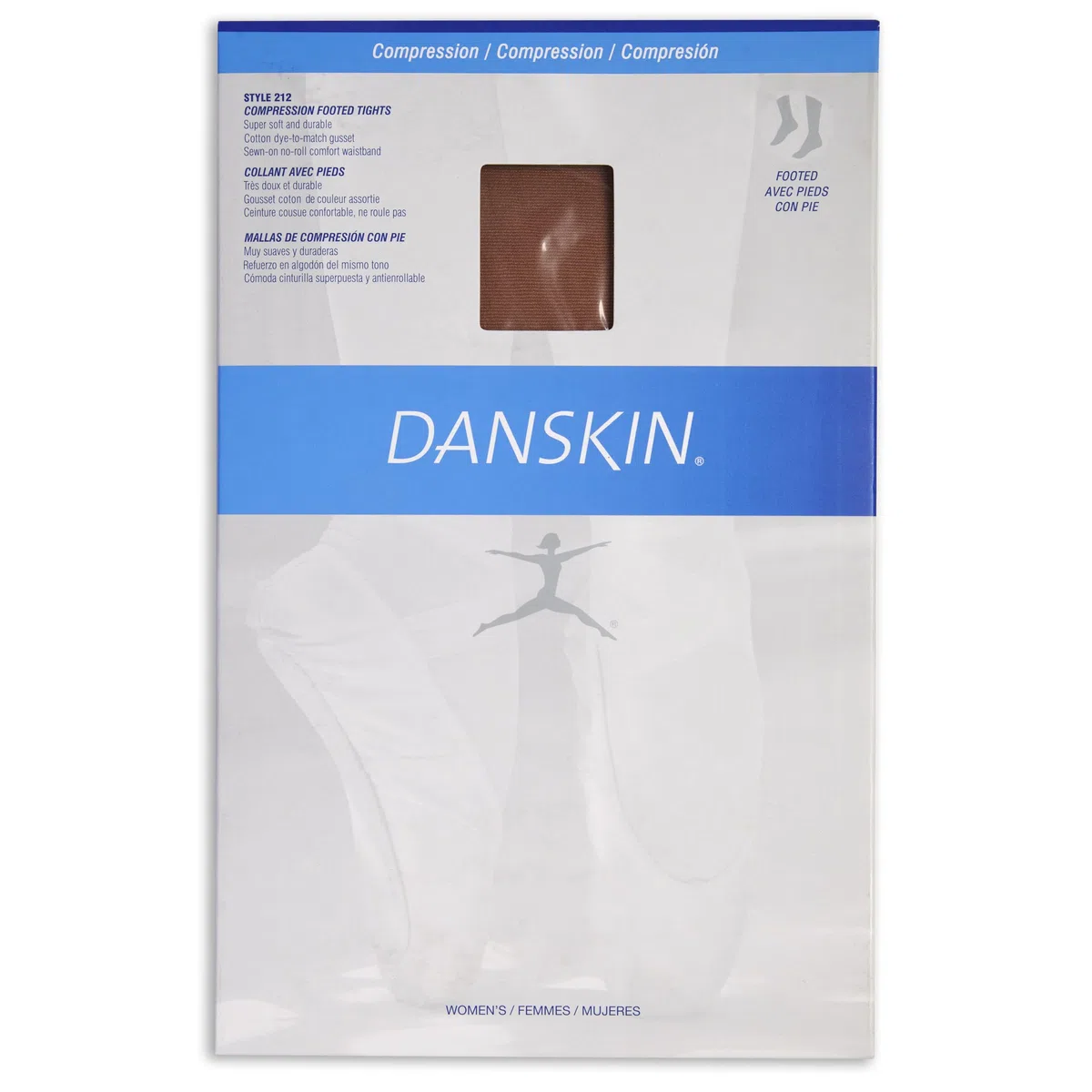 Danskin Damen Compression Footed Tights Kompressionsstrumpfhose mit Fuß