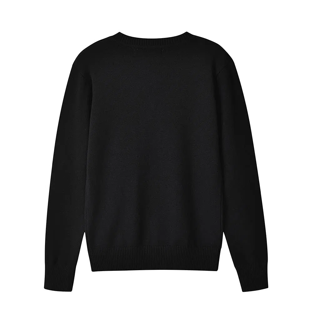 SMILING PINKER Jungen Pullover V-Ausschnitt Uniform Langärmelig Stricken Basic Sweater