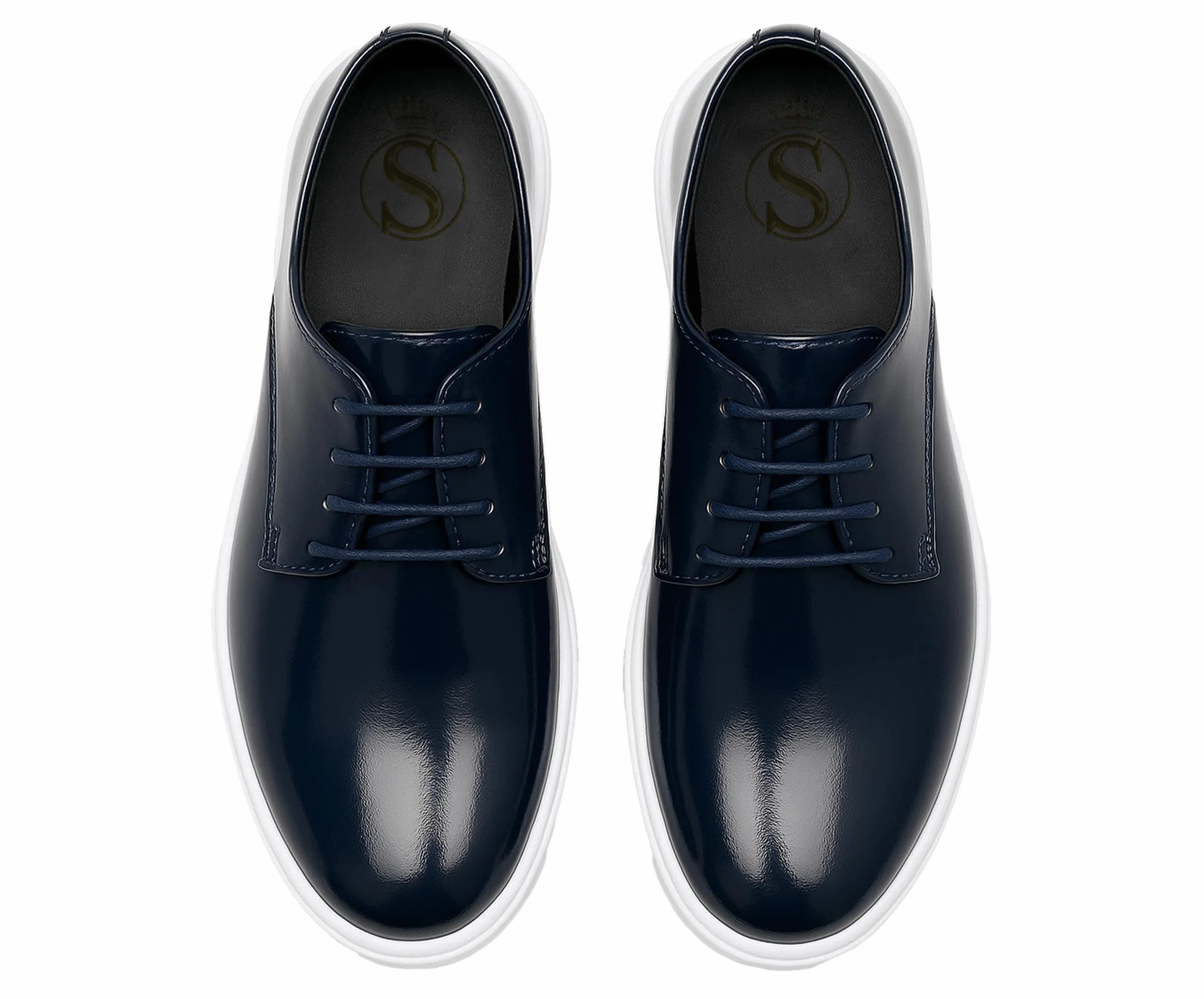 SIRRI Jungen-Gibson-Lackschuhe, klassisches Schnürdesign für formelle und Freizeitkleidung