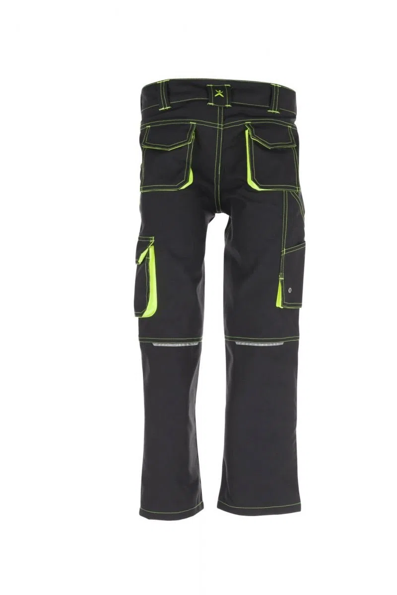 Planam 6110 Junior-Hose - Optimale Sicherheit und Komfort - Farbe: Anthrazit/Gelb - Größe: 122