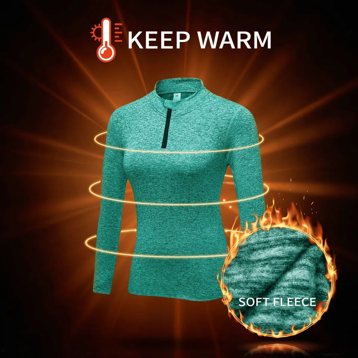 WOWENY Fleecepullover Damen 1/4 Zip Funktionsshirt Fleece warm Laufshirt Langarm mit Stehkragen, Atmungsaktive Langarmshirt Sportshirt Fitness Shirt Hoodies Outdoor Winter