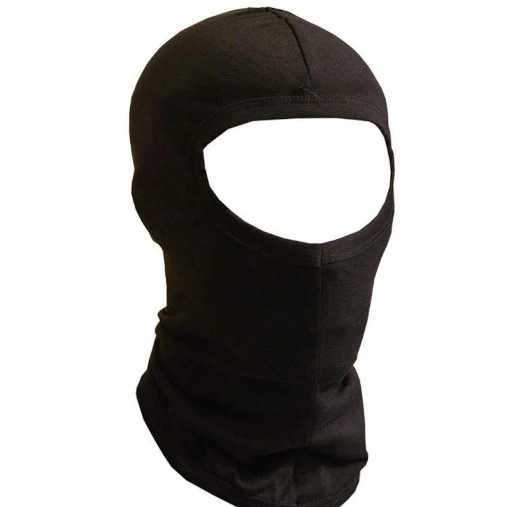 Jasmine Silk Sturmmaske aus purer Seide, Thermomaske für den Ski-, Motorrad- oder Fahrradhelm, schwarz