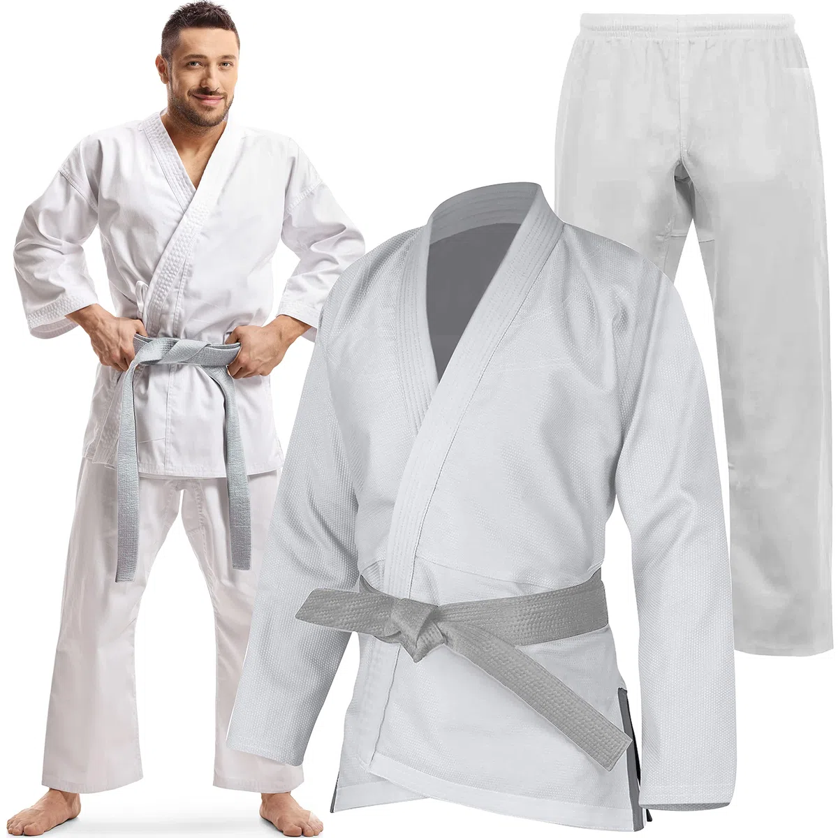 Senshi Japan Kampfsportanzug aus Baumwolle, Karate-Gi, mit Gürtel
