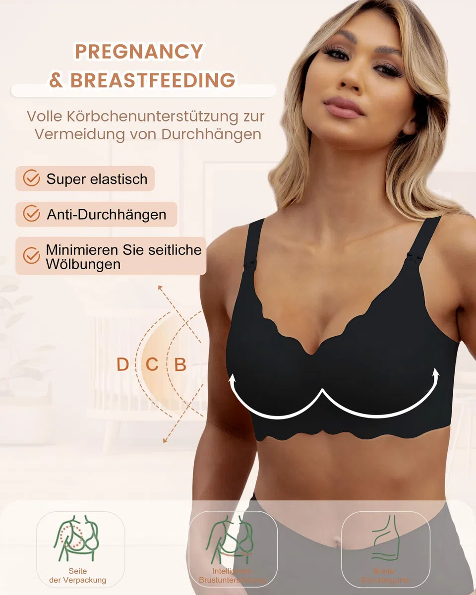 As Fairy Still-BHS zum Stillen, Kabelloser Nahtloser Schwangerschafts-BH Ultra Komfort Schwangerschafts Schlaf Bralette für Frauen