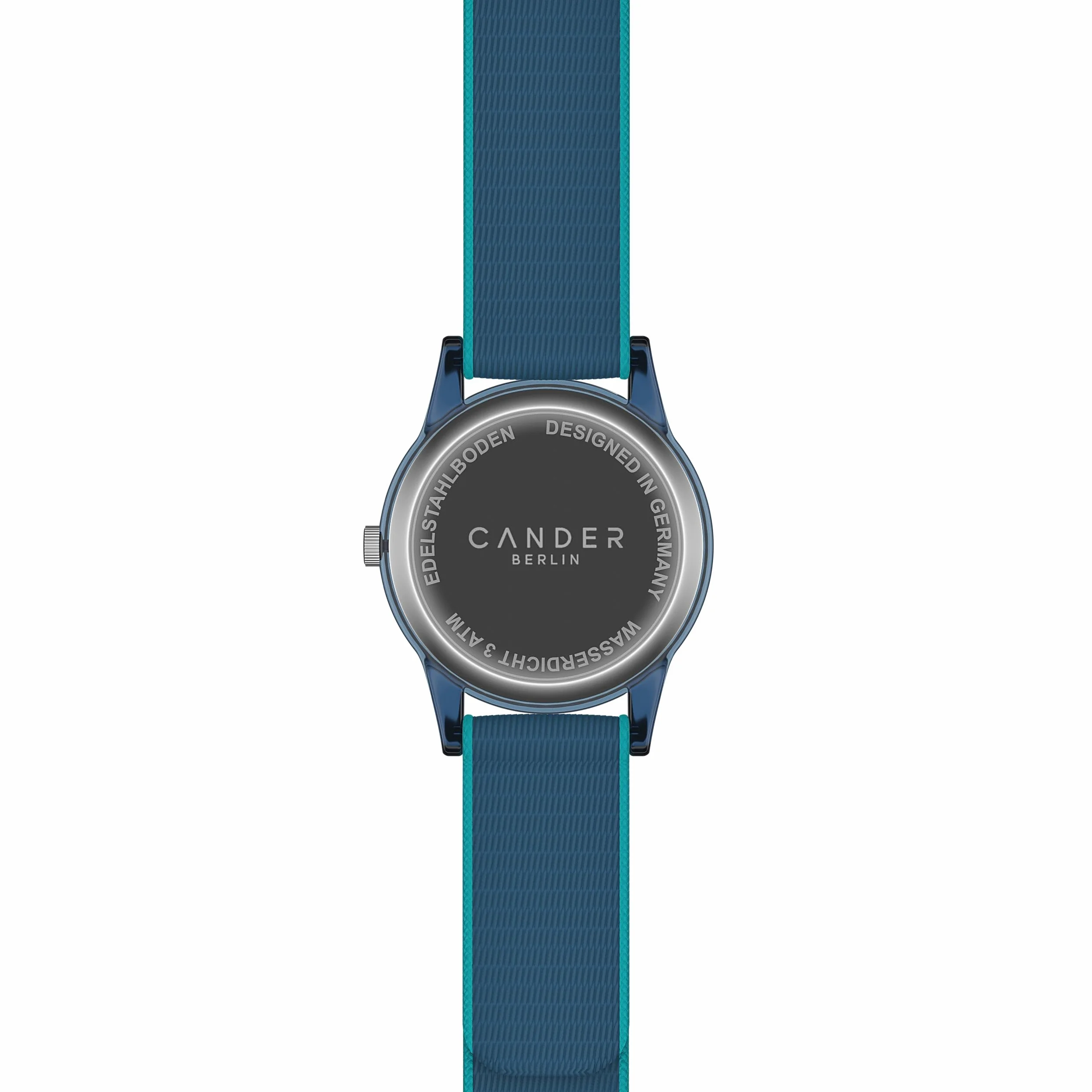 Cander Berlin MNA 0130 K Kinderarmbanduhr Klett Armbanduhr Kinder Mädchen Junge 3 ATM wasserdicht Lernuhr analog blau