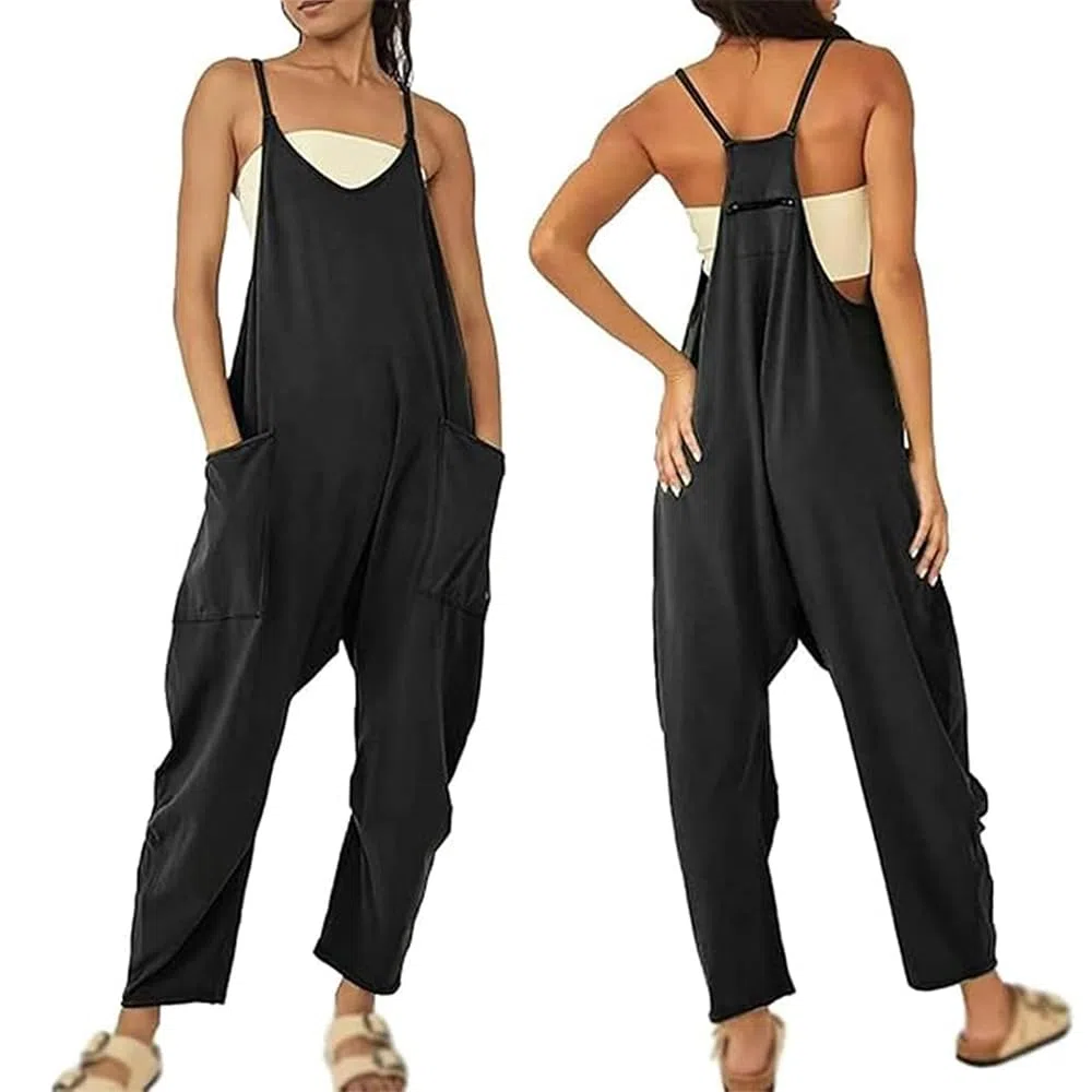 Generisch Umstands-Jumpsuit, Übergroßer Jumpsuit für Schwangerschaft und Postpartum, Weites Bein mit Taschen
