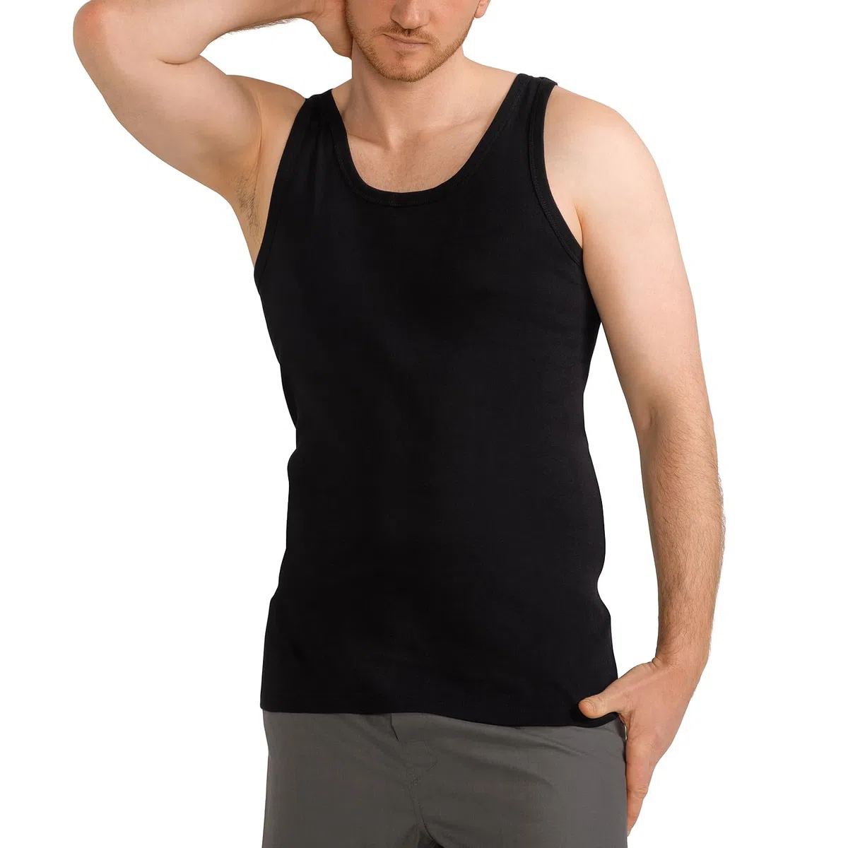 MT 6er Pack Herren Baumwoll Unterhemden Schwarz Weiß Classic Mix - Feinripp oder Doppelripp
