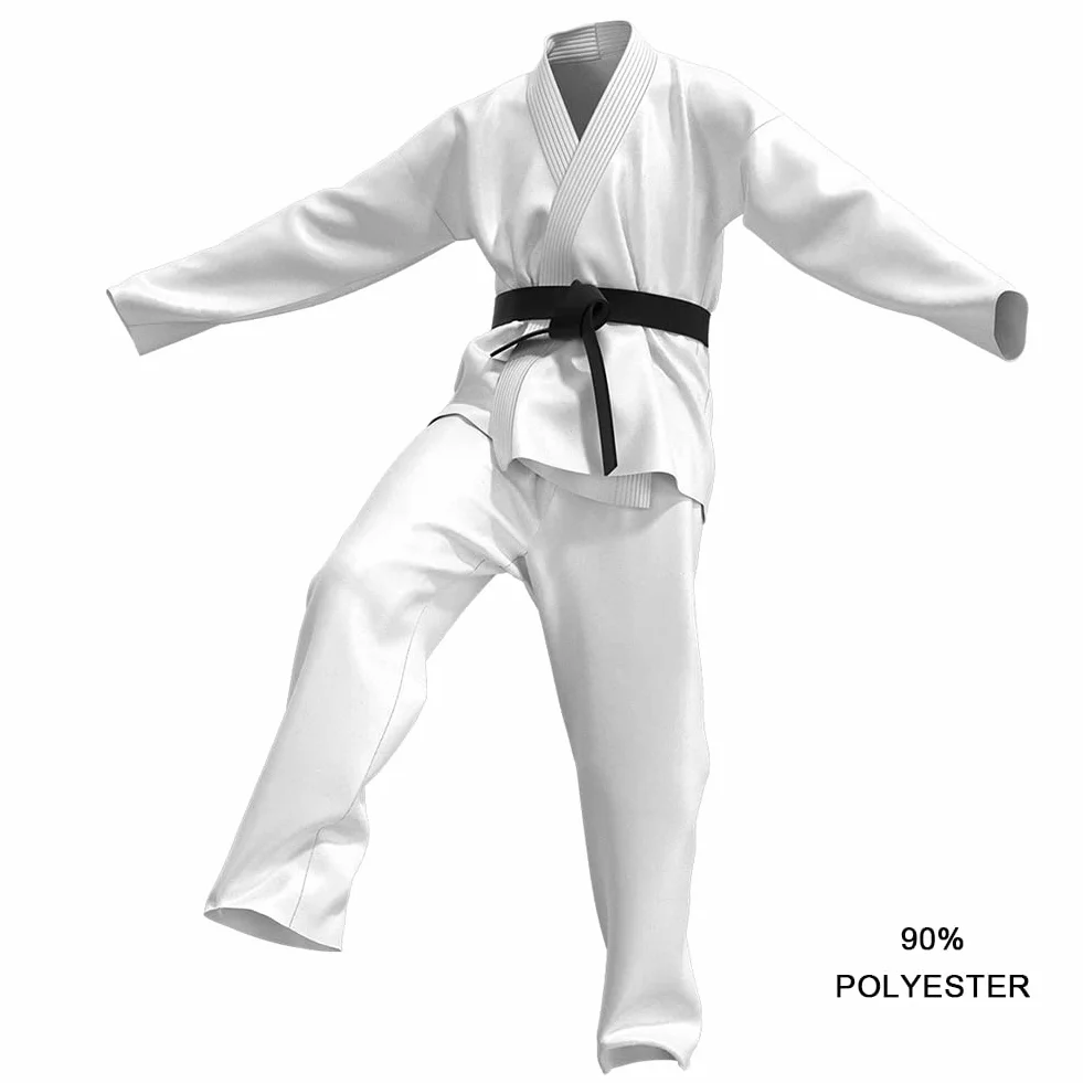 Karateanzug Kinder Mädchen Bequemer Professioneller Judoanzug Jungen V-Ausschnitt Taekwondo Anzug mit Gürtel