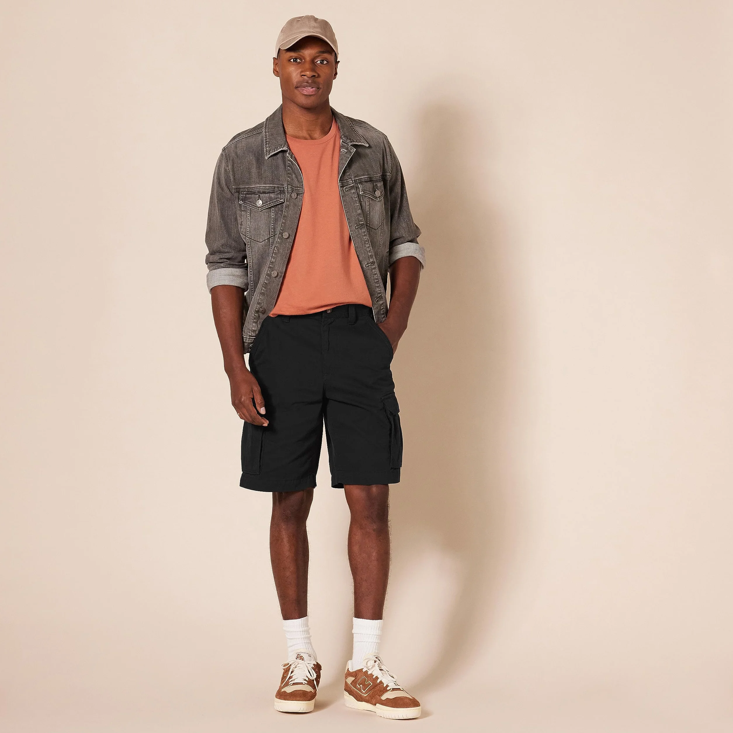 Amazon Essentials Herren 25cm Cargo-Shorts in klassischer Passform (erhältlich in Big & Tall)