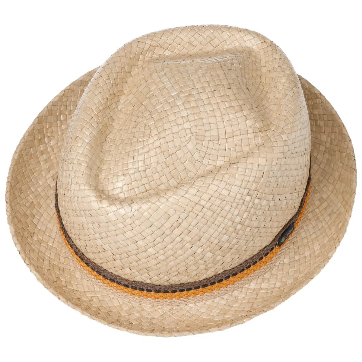Lipodo Classic Diamond Crown Strohhut Porkpie Sonnenhut Made in Italy Damen und Herren Frühling Sommer