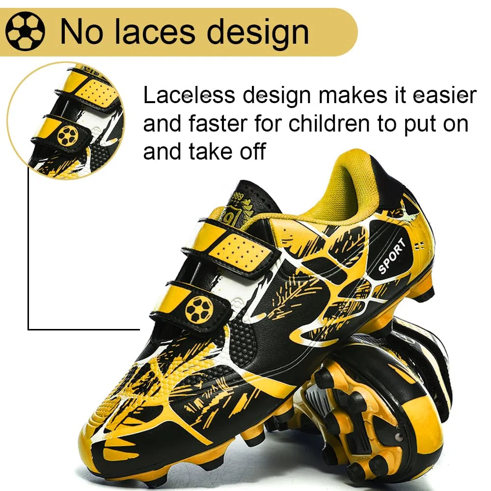 Fußballschuhe Jungen Fussballschuhe Kinder Mädchen Trainingsschuhe Stollenschuhe Sportschueh Kunstrasen Spikes Outdoor Atmungsaktiv Unisex 28-37EU