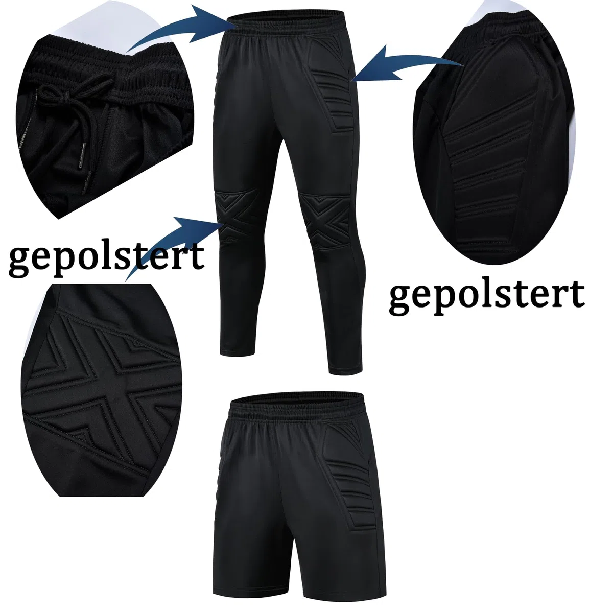 Personalisierte Kinder Torwart Trikots Jungen Fußball Trikot Gepolstert Torwart Shirt Langarm Sport Shirt Benutzerdefiniert Torwarttrikot Tops mit Namen