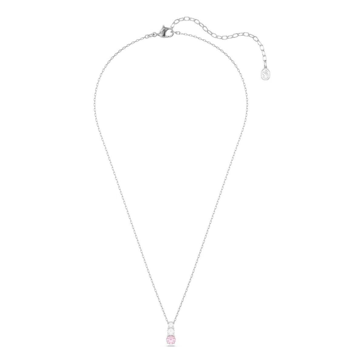 Swarovski Stilla Attract Kollektion, Rundschliff, Rosa, Rhodiniert