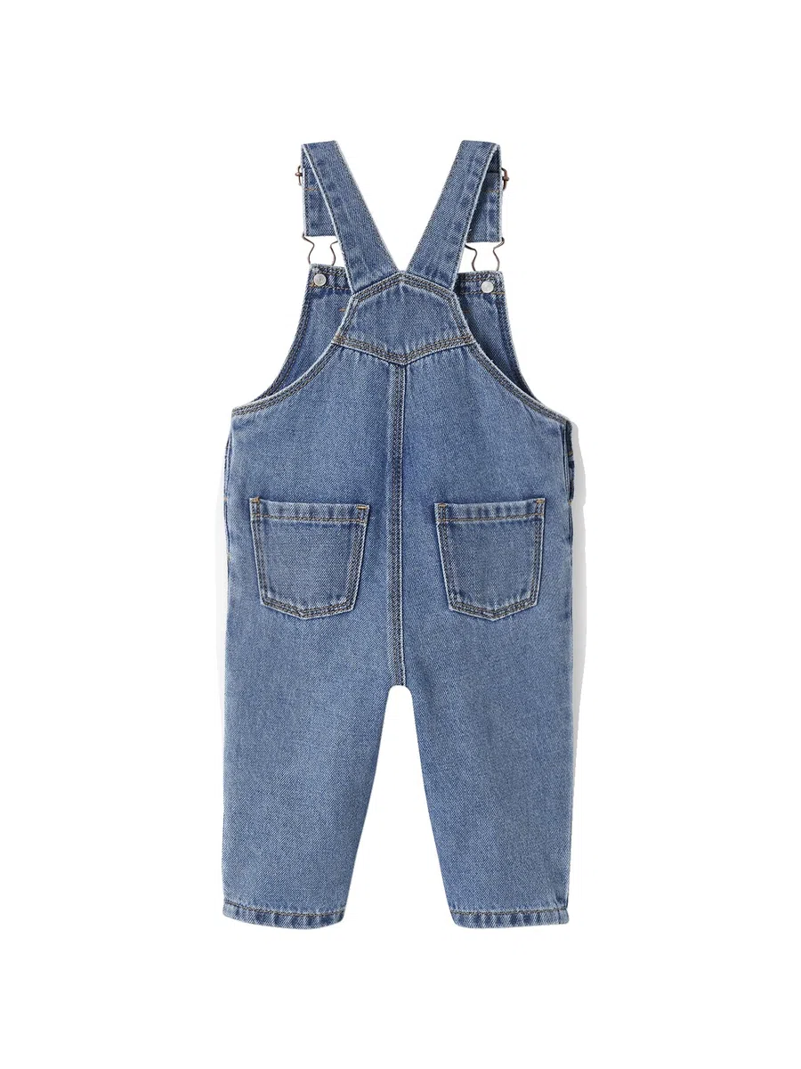 Vertbaudet Jungen Baby Jeans-Latzhose blue stone 80
