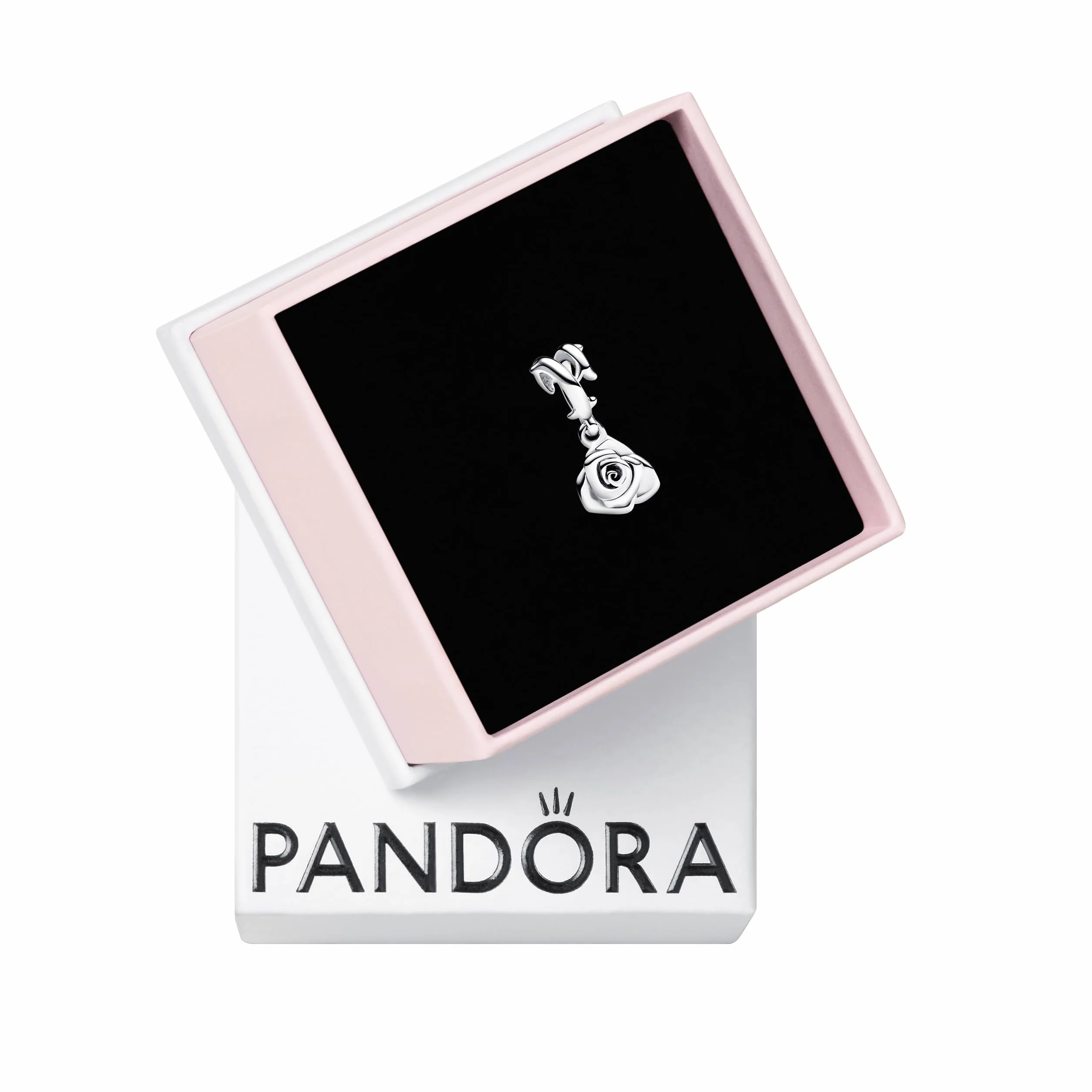 Pandora Moments Doppelanhänger Rosenherz, Sterlingsilber
