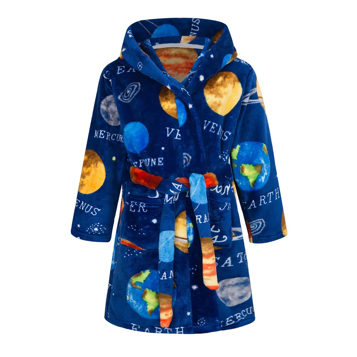 Bademantel für Jungen, weich und warm, mit Kapuze, Flanell-Fleece-Bademantel für Kinder