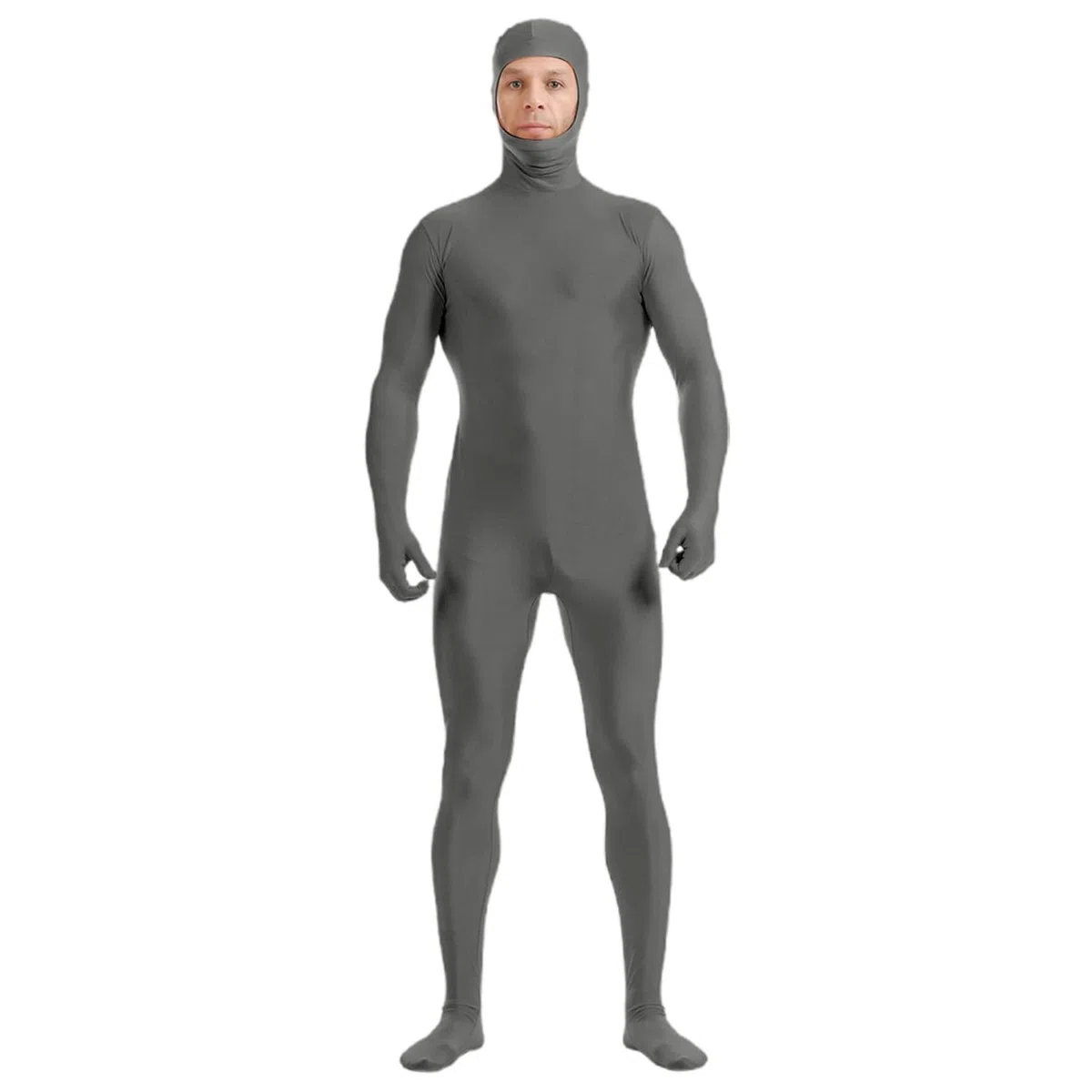 Unisex Ganzkörper-Body Mit Offenem Gesicht Stretch-Tanzkostüm Für Auftritte Und Cosplay Erwachsenengröße Jumpsuit Face Open Bodysuit Damen Ganzanzug Catsuit