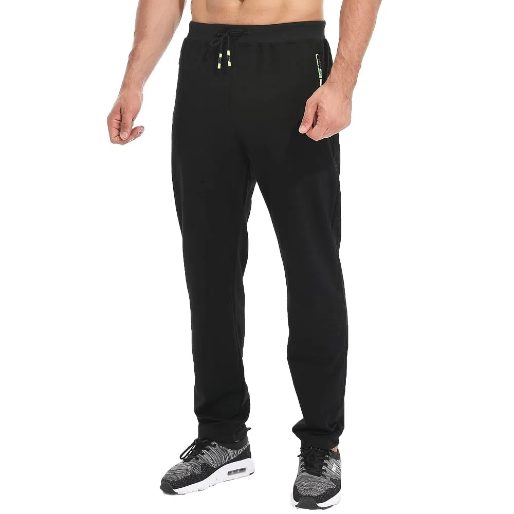 Tansozer Jogginghose Herren Baumwolle Ohne Bündchen mit Reißverschlusstaschen