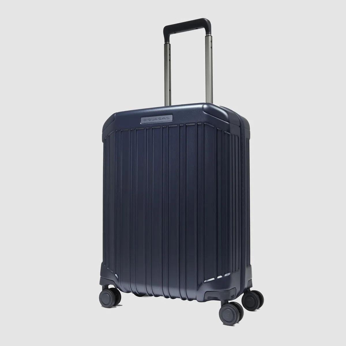Piquadro - Kabinentrolley Hartschale 4 Rollen Polycarbonat-Unisex-Blau Matt | Robuste Schale, Elegant und Professionell, Teleskopgriff, Leicht, Geschäftsreisen