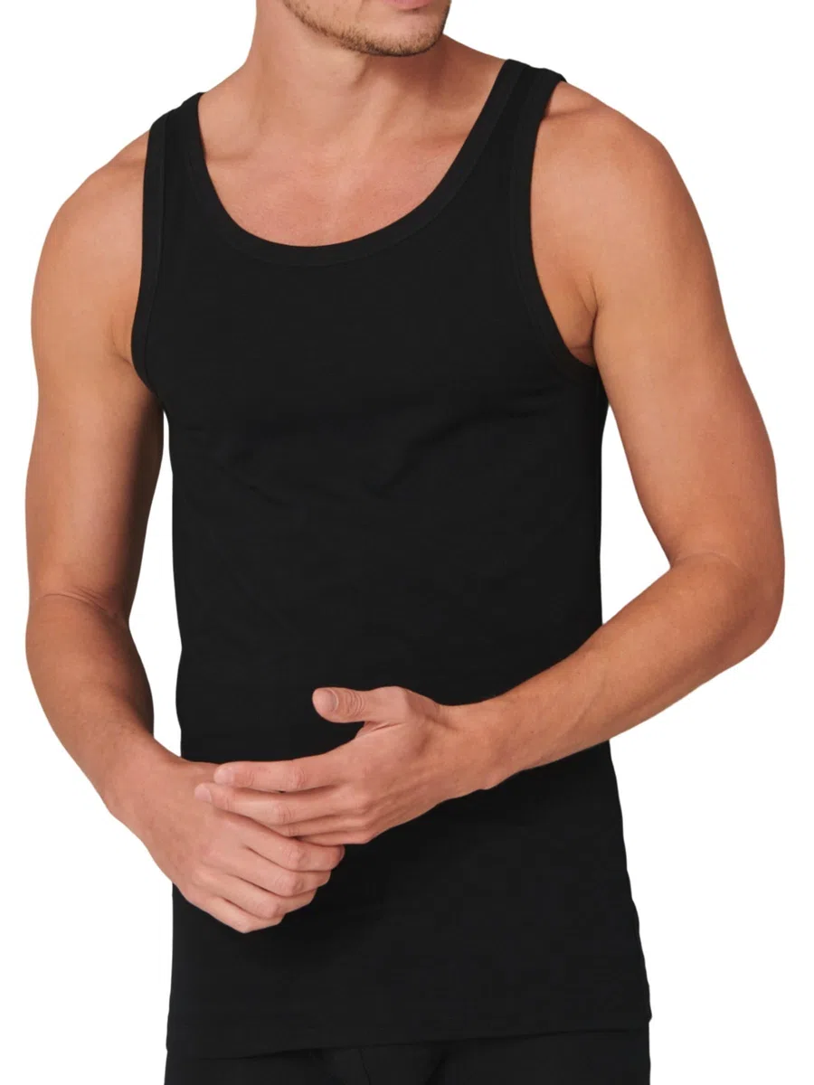 Schiesser Herren Unterhemd ohne Arm 2er Pack Doppelpack 95/5 Box - 176038