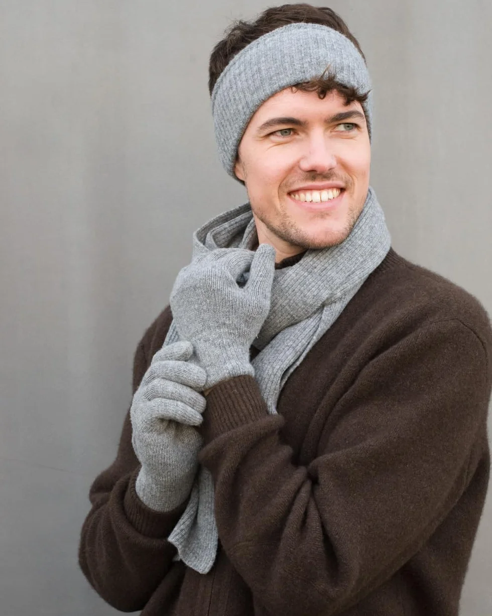 FosterNatur, Merino Herren Handschuhe Fingerhandschuhe, 100% Wolle Merino extrafine