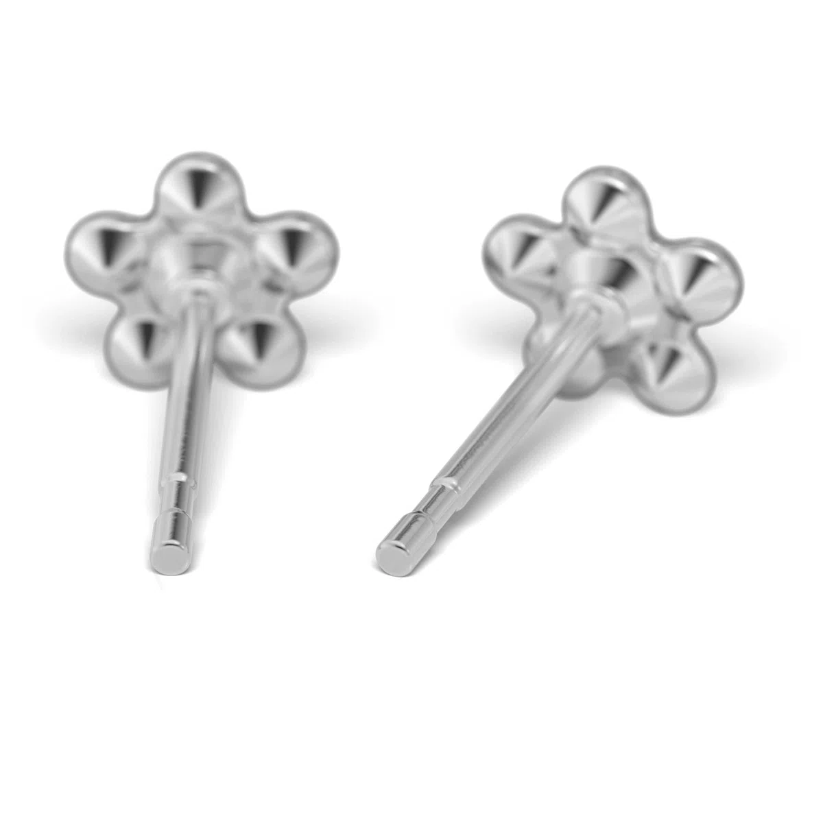 Sensitive by STUDEX, Blümchen Ohrstecker 5mm, Chirurgenstahl poliert, 9 Varianten
