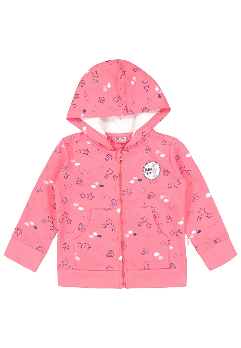 SALT AND PEPPER Baby-Mädchen Sweatshirtjacke Maritimer Allover Druck Oc Leichte Baumwolljacke
