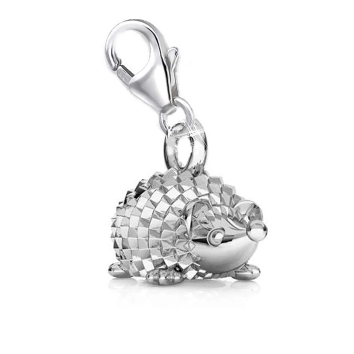 Goldene Hufeisen Karabiner Charm Anhänger für Bettelarmband oder Charmkette 925 Silber Tiere
