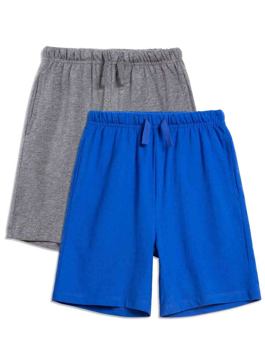 YOUNGSOUL Kinder Sweat Shorts 2er Pack Mädchen Jungen Kurze Hose Sommer Sporthosen