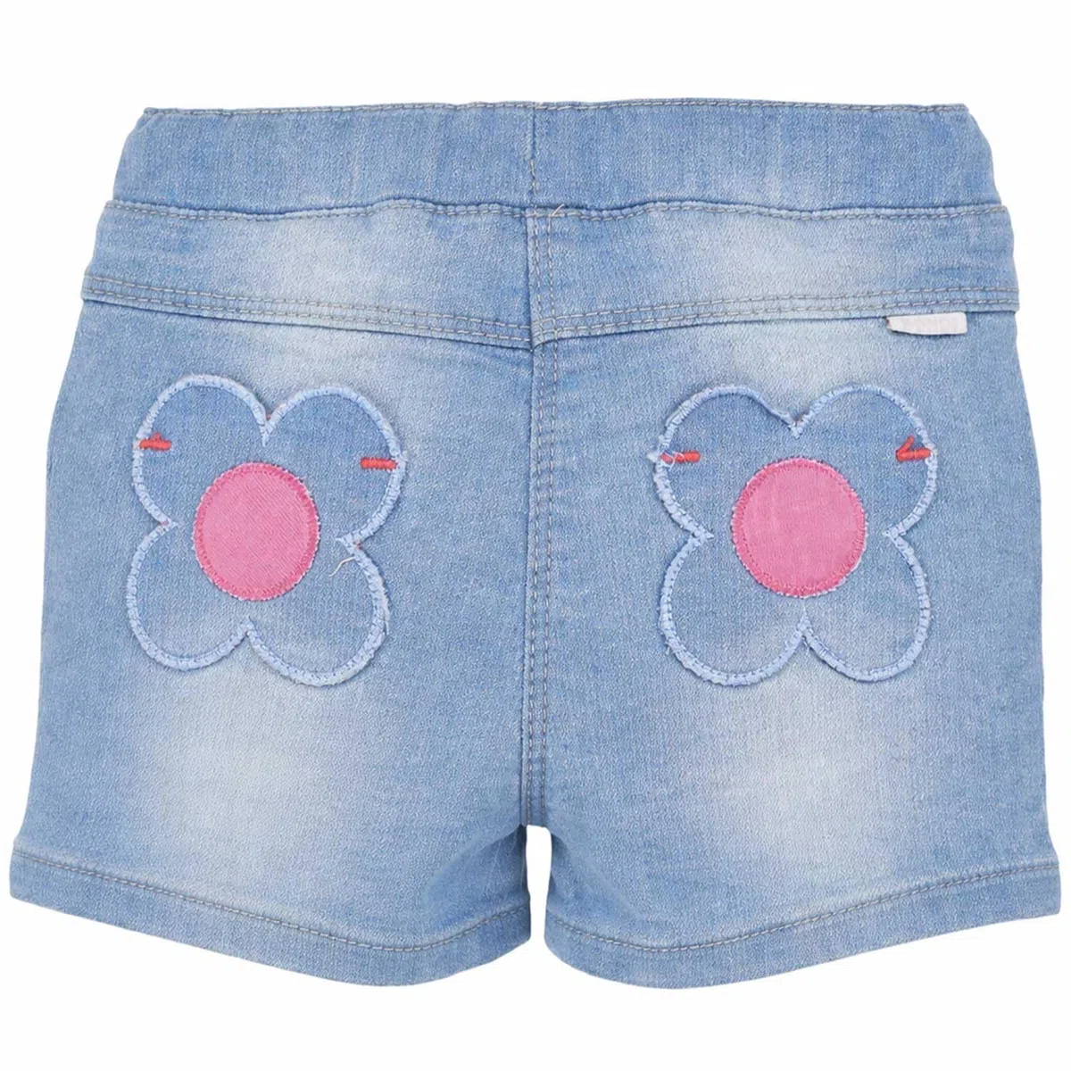 Bondi Baby Mädchen Jeans Bermuda Flower 86886 | Blue Denim