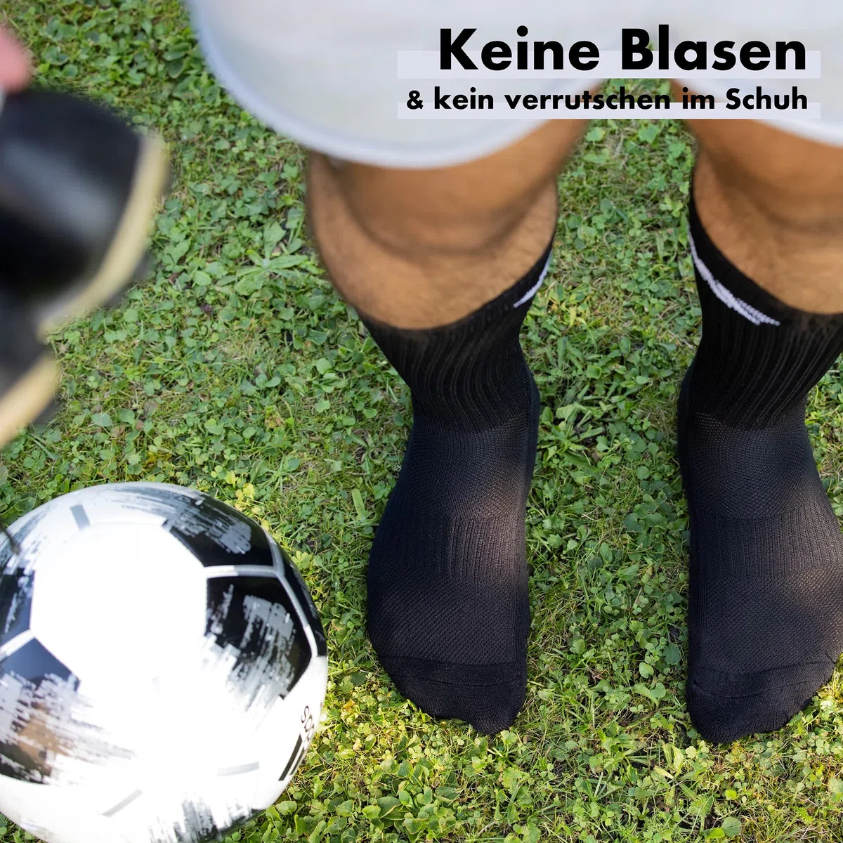 Rutschfeste Fußball Socken mit gummierten Noppen (Unisex) - Fussball-Socken mit Grip für Damen & Herren - Anti-Rutsch Fußballsocken lang - Sportsocken atmungsaktiv