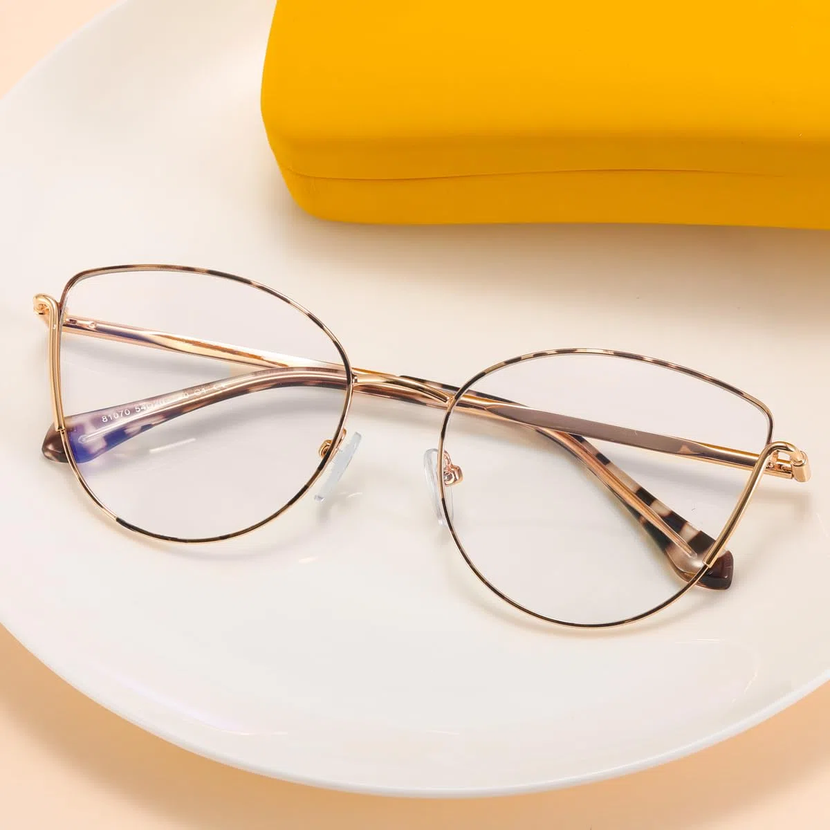 Blaues Licht Blocking Gläser Metallrahmen Brillen Retro Cat Eye Brillen Rahmen Frauen