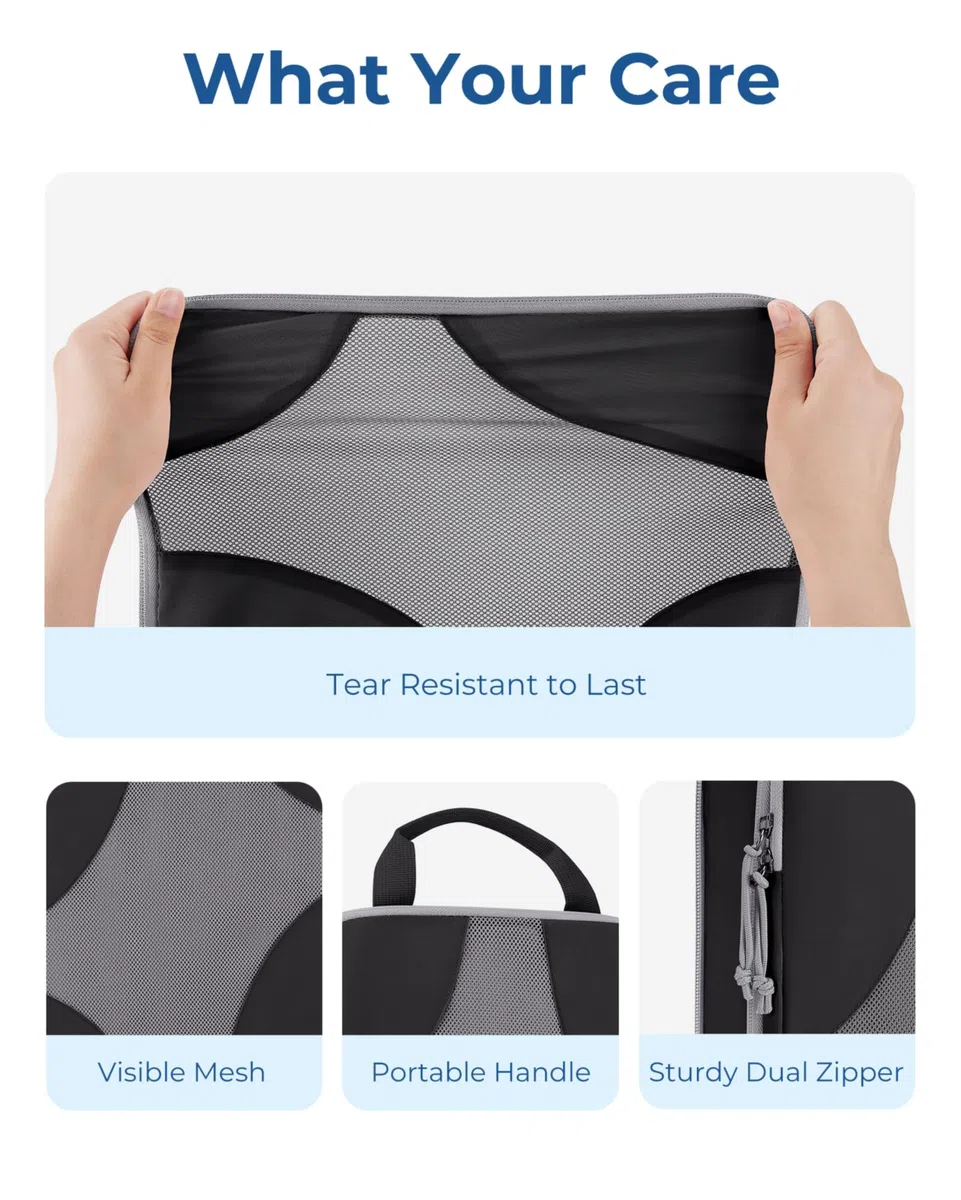 BAGSMART Packing Cubes Compression 6 Stück, Rucksack Koffer Organizer Packtaschen, Reise Kompressionsbeutel Wasserdicht Packwürfel Kompression, Travel Essentials Kofferorganizer