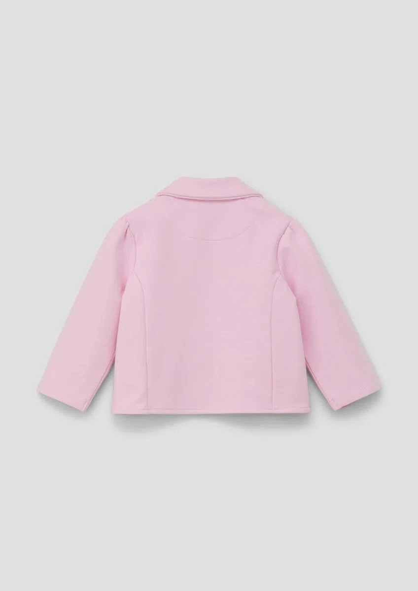 s.Oliver Sweat-Blazer mit Blümchen-Applikation