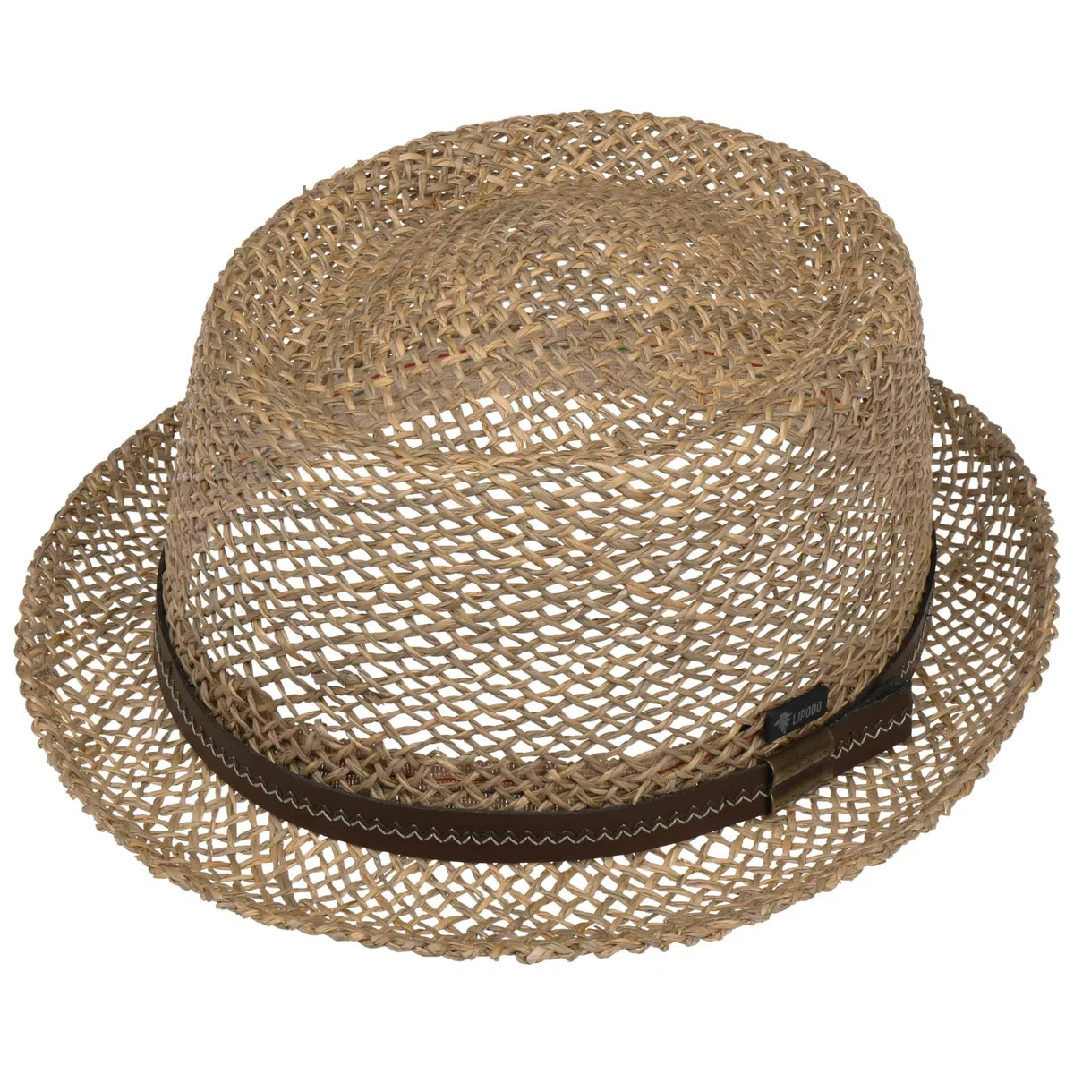 Lipodo Vented Pork Pie Strohhut Made in Italy Unisex Frühling Sommer