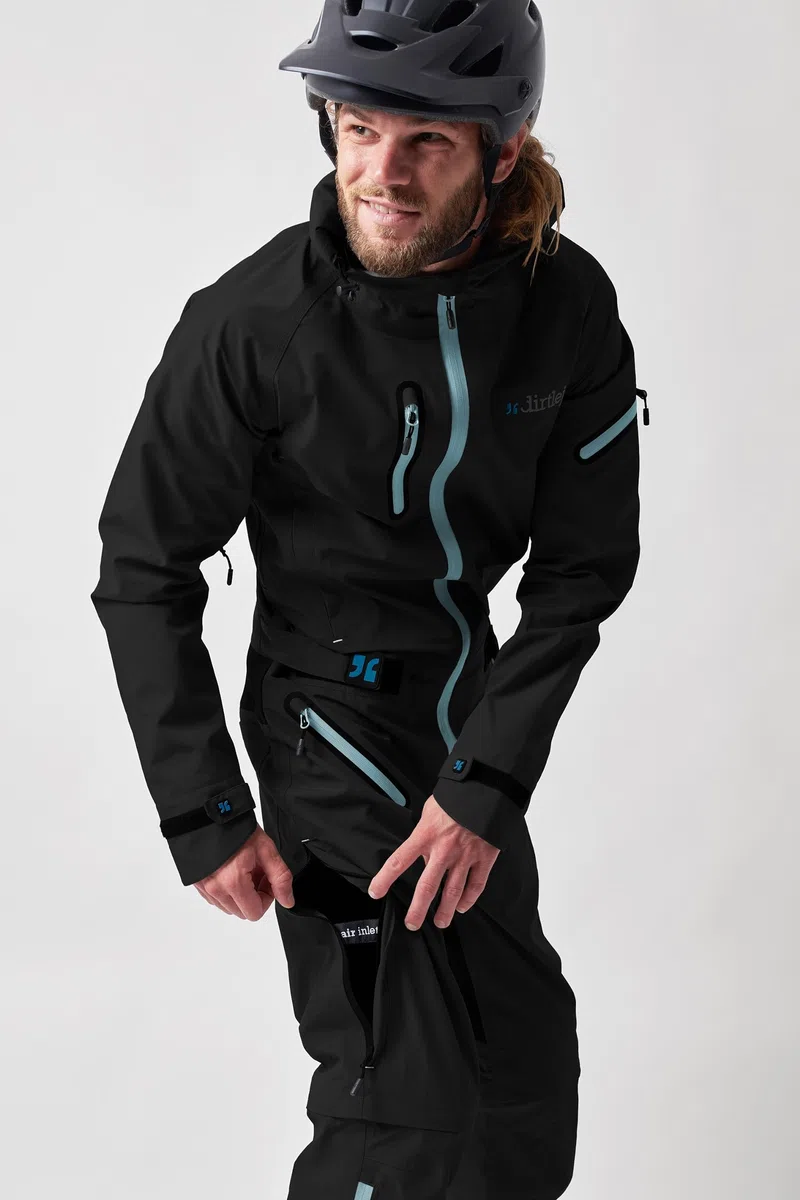 dirtsuit core edition blacklabel Matschoverall für Mountainbiker Herren, zip-off-Hose Größe