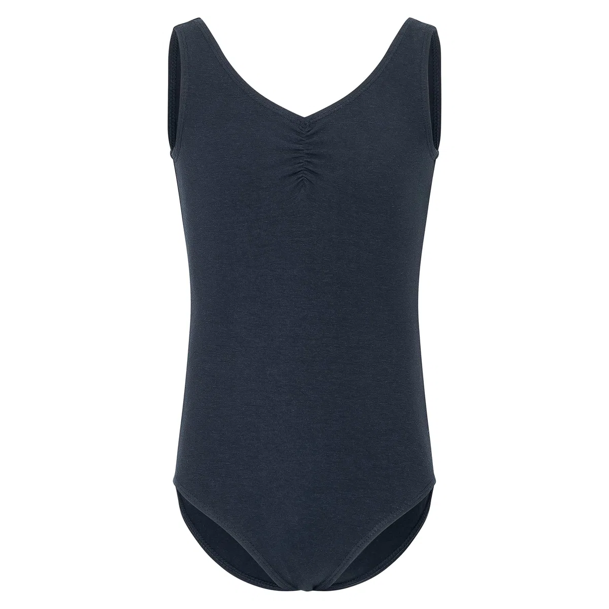 tanzmuster Ballett Trikot Damen ärmellos - Mona - Baumwolle - geraffter Ausschnitt - Tanz Body - Ballettkleidung für Erwachsene